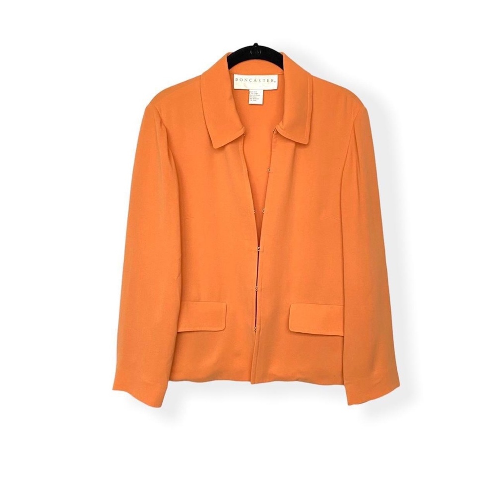 Vintage peach silk blazer shirt jacket! - size 8